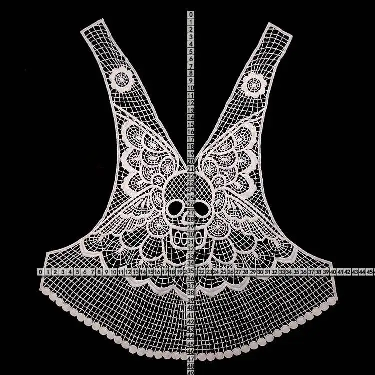 С вышивкой с круглой горловиной для творчества искусственные Съемная воротники