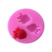 strawberry cake silicone mold bow bowknots flower 3d fondant mold kitchen baking cake decorating tool chocolate soap stencils
