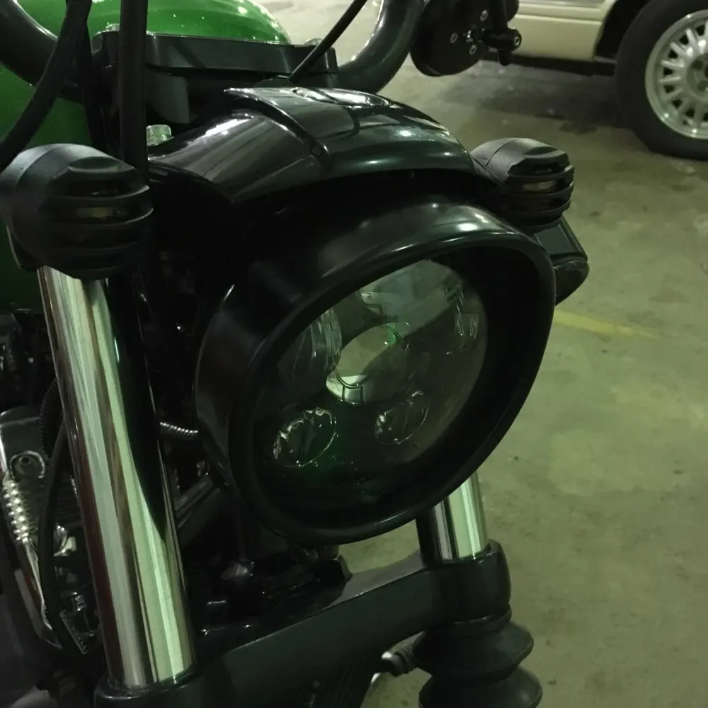 5 75 &quotфара козырек стиль 3/4 дюйма налобный фонарь накладка кольцо для Sportster 883 XL883