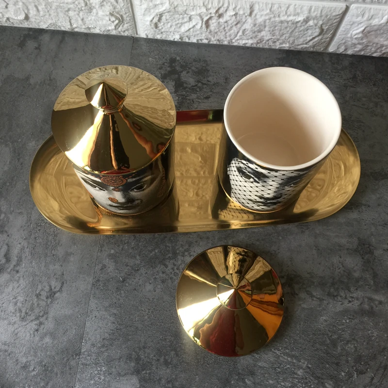 Керамический подсвечник сделай сам ручной работы в стиле ретро контейнер для