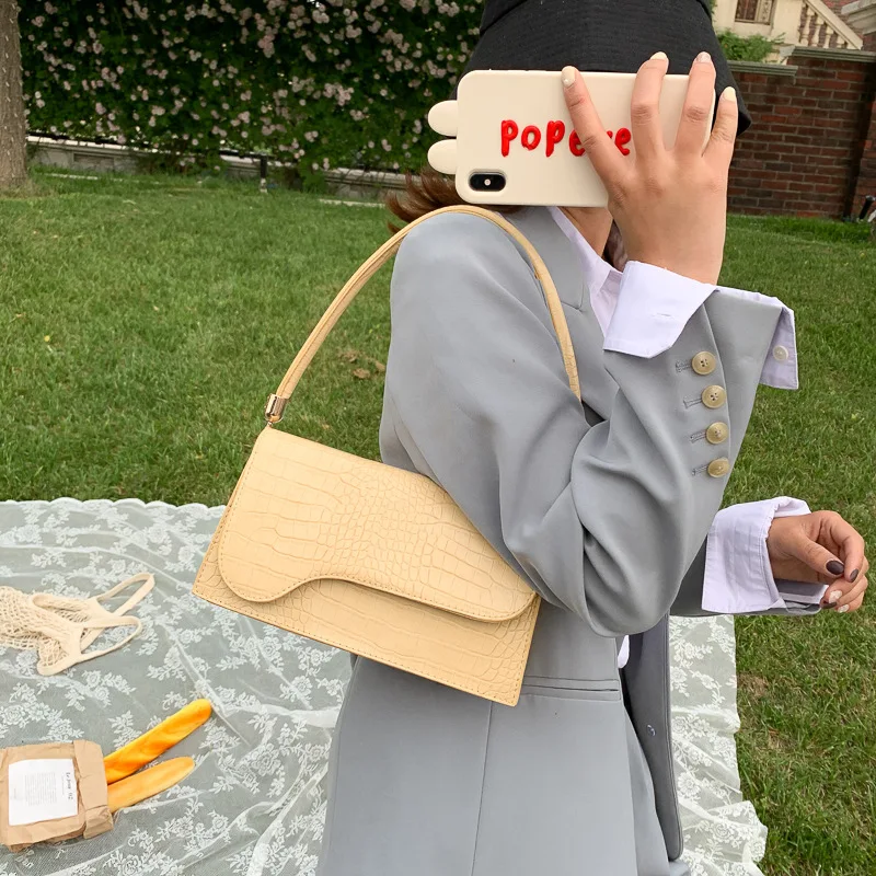 

2020 new underarm bag, female bag, small bag, Korean version of crocodile pattern shoulder messenger bag 18