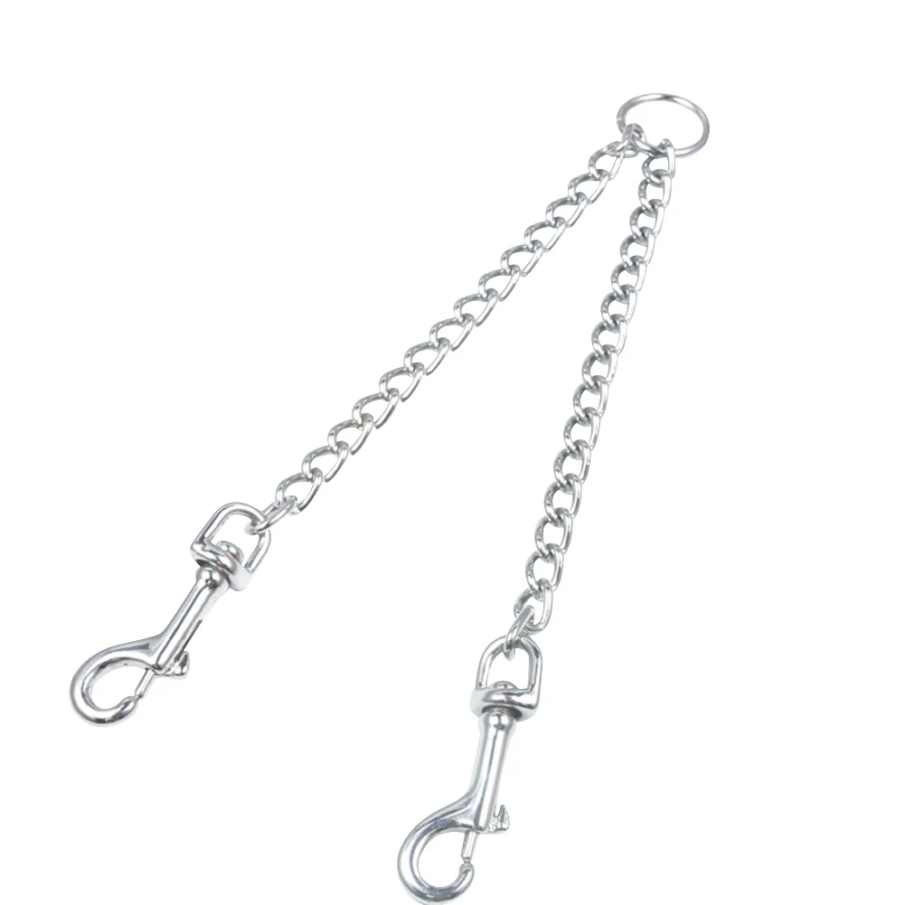 70 см двойной поводок для собак 2 сторонний Железный соединитель домашних