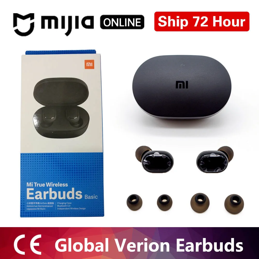 Xiaomi Redmi Airdots TWS Bluetooth 5,0 наушники стерео беспроводные активные шумоподавления с микрофоном свободные Наушники управление AI - Цвет: Global version