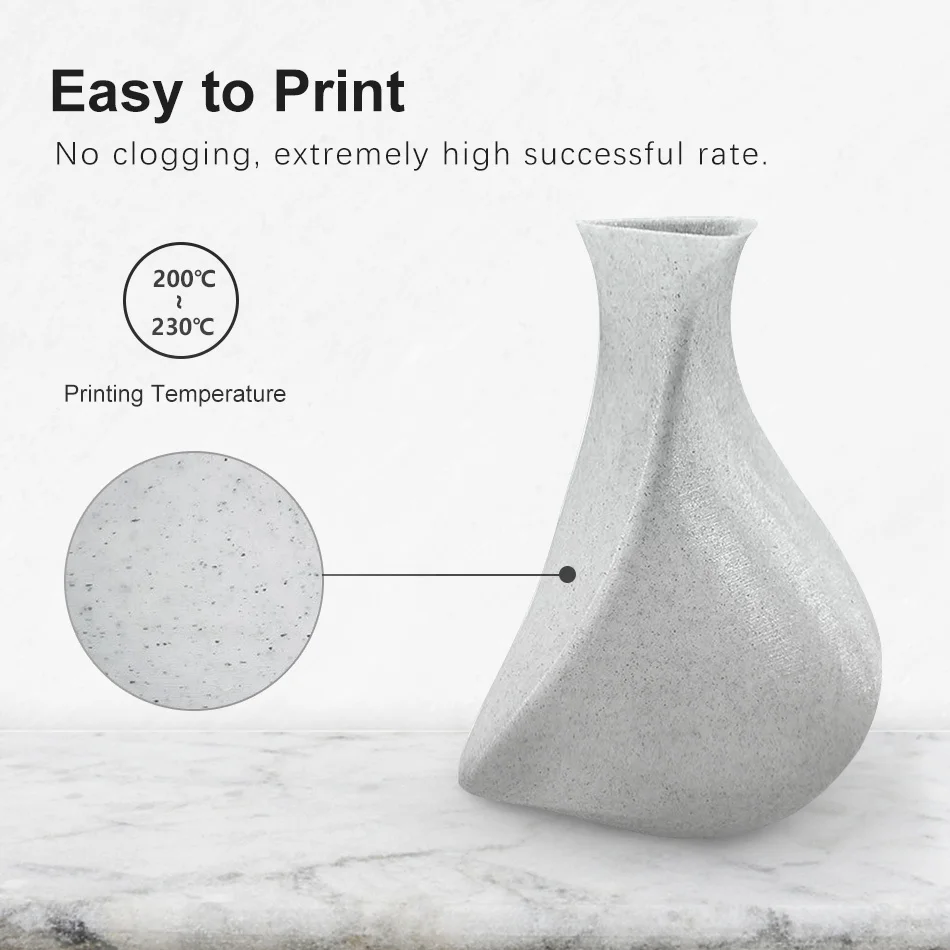 Enotepad PLA 1.75MM 1KG Rock Texture Marble Color 3d No-toxic Printer Filament Dimension Accuracy+/-0.02mm with vacuum packaging