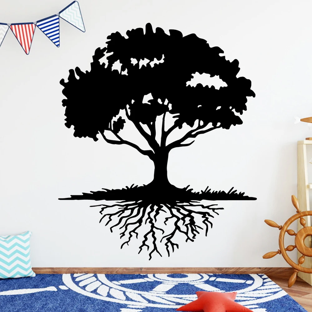 Funny tree переводная наклейка Съемная виниловая панно для детской комнаты Гостиная