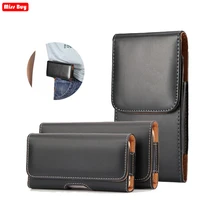 2020 casual business leather phone pouch for huawei honor 9x pro waist bag holster bag belt case for huawei honor 9x 8x 7x cover
