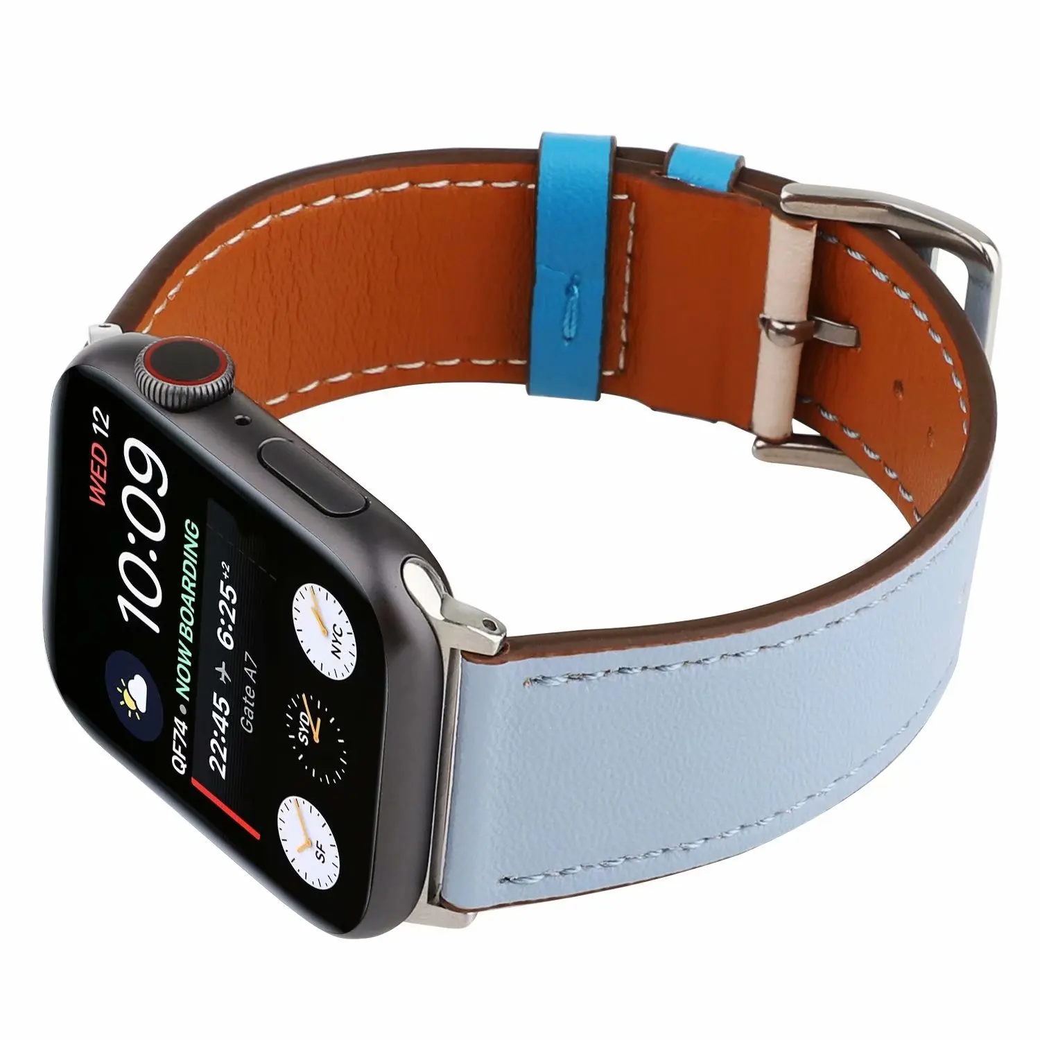 Ремешок-манжета для Apple Watch ремешок 44 мм 42 мм 40 мм 38 мм кожаный браслет ремень для iWatch серии 5 4 3 2 1 сменный ремешок для часов