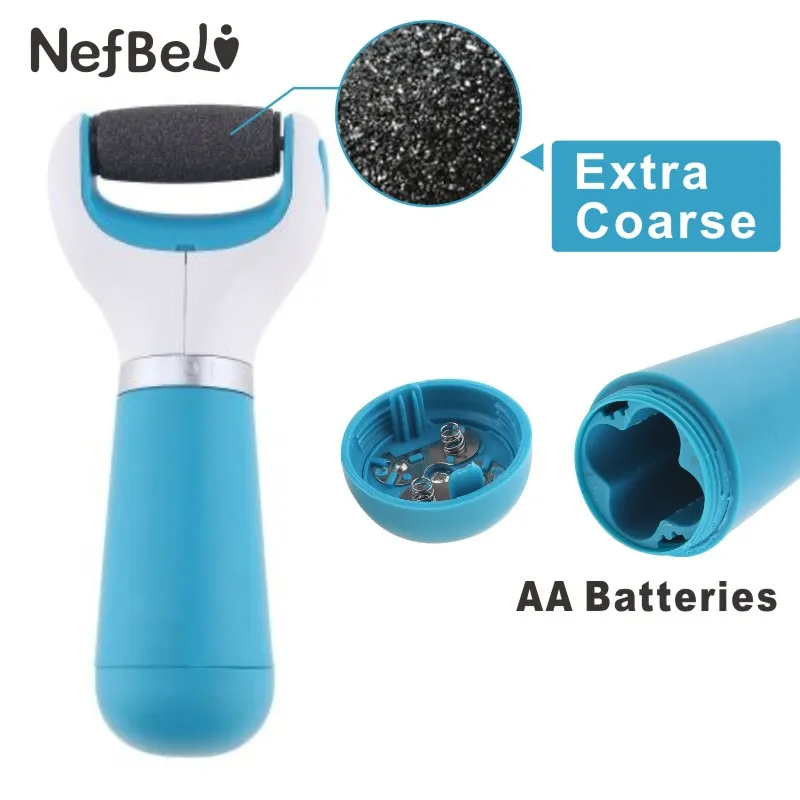 AA battery(Blue) Электрический пилочка для ухода за ногами, средство для удаления омертвевшей кожи, питание от аккумулятора, usb-отшелушивающий инструмент для удаления пятки мозолей, устройство для педикюра - Цвет: AA battery(Blue)