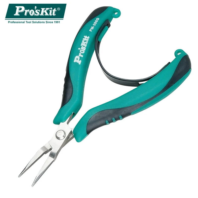 

Pro'sKit PM-396G Needle-Nose Pliers Steel 120mm Mini Original Cutting Nippers Fishing Electronic Long Nose Cutter Hand Tool