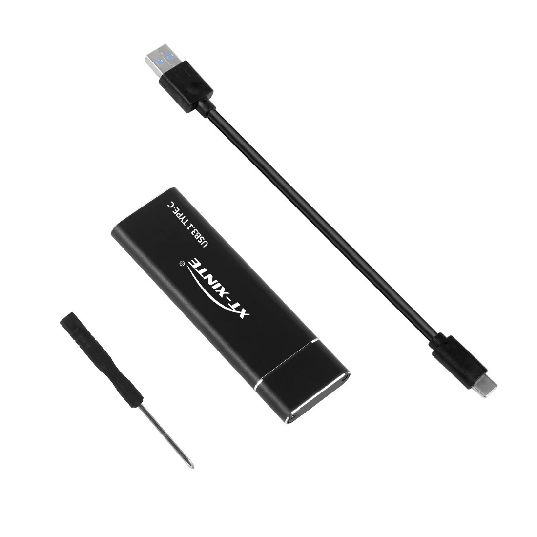 Black XINTE logo USB3.1 тип-c к M.2 B Ключ SATA NGFF SSD коробка твердотельный накопитель Корпус чехол 6 Гбит/с M2 SSD 2280 корпус жесткого диска - Цвет: Black XINTE logo
