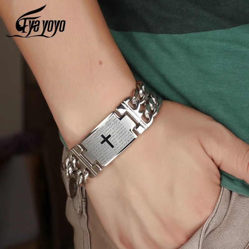 

Мужской браслет из нержавеющей стали в стиле хип-хоп