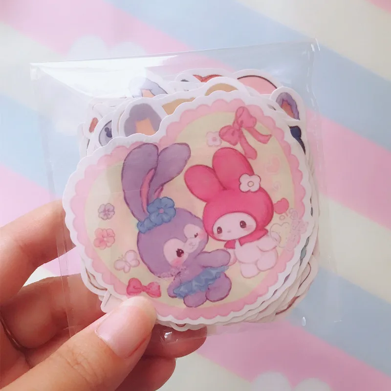 36 шт./упак. милые Япония мультфильм Даффи друзья stellalou Rabbit наклейки мобильный телефон Сделай Сам наклейки компьютерный Декор