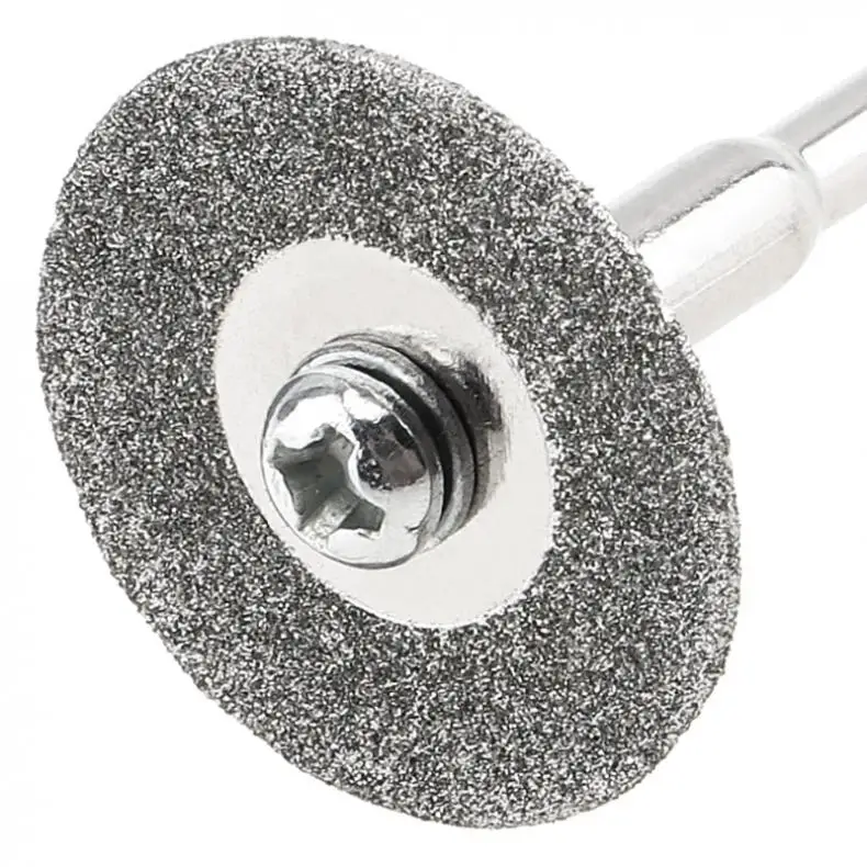 

10pcs / lot 20mm Diamond Cutting Discs Saw Blade with 2pcs 3mm Diameter Fixed Rod for Cutting Glass Metal