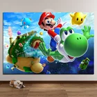 Картина Супер Марио на стену, художественные плакаты и принты холст, картина маслом для детской, гостиной, детской комнаты, декоративная