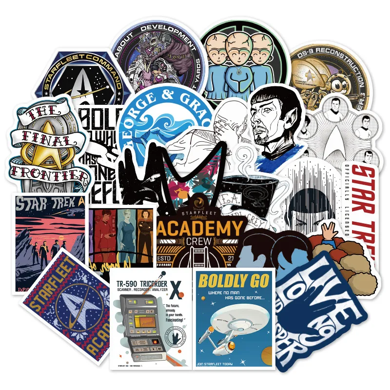 36 шт Звездный путь космический мультфильм Граффити стикер дорожная коробка
