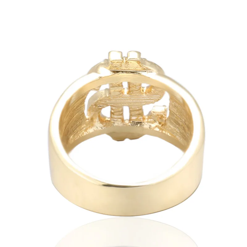 Кольцо мужское в стиле хип-хоп классическое ажурное украшение виде знака доллара