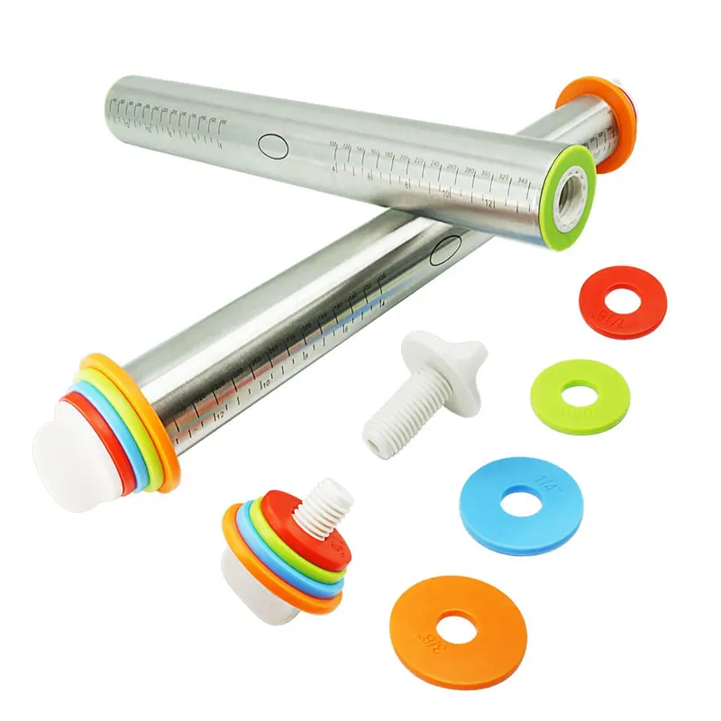 1 набор из нержавеющей стали с 4 регулируемыми кольцами. Ролик для теста