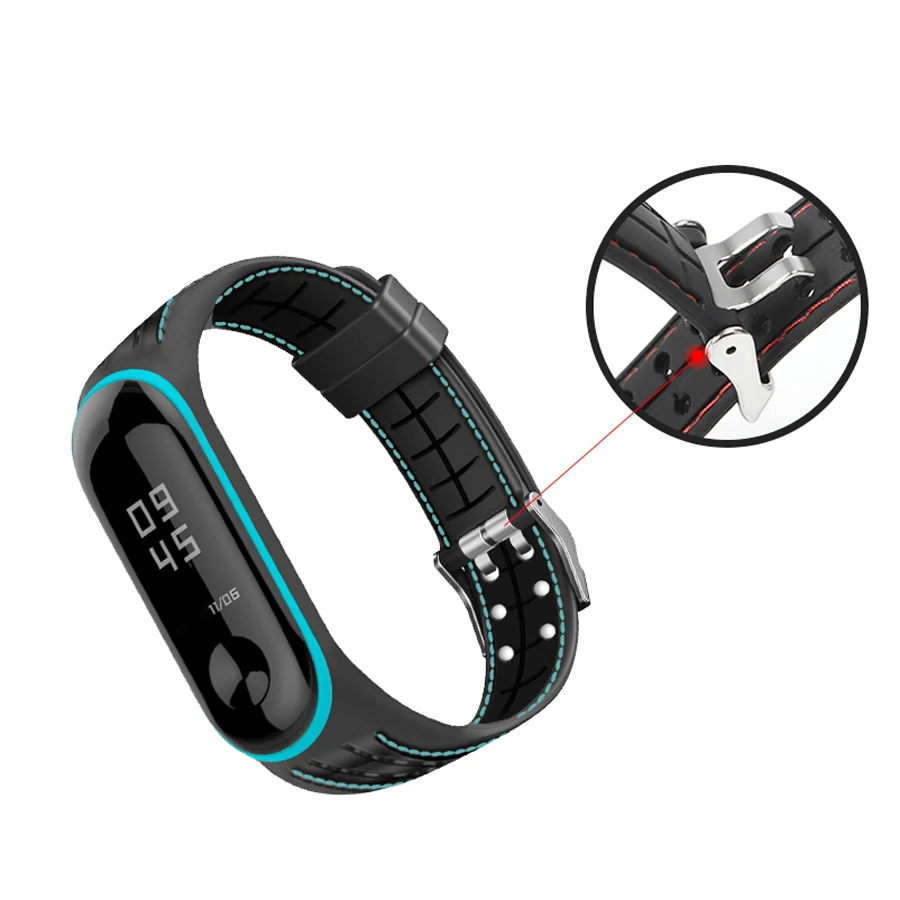 Ремешок силиконовый для Xiaomi 5 6 Mi band 4 3 спортивный сменный Браслет смарт часов Miband