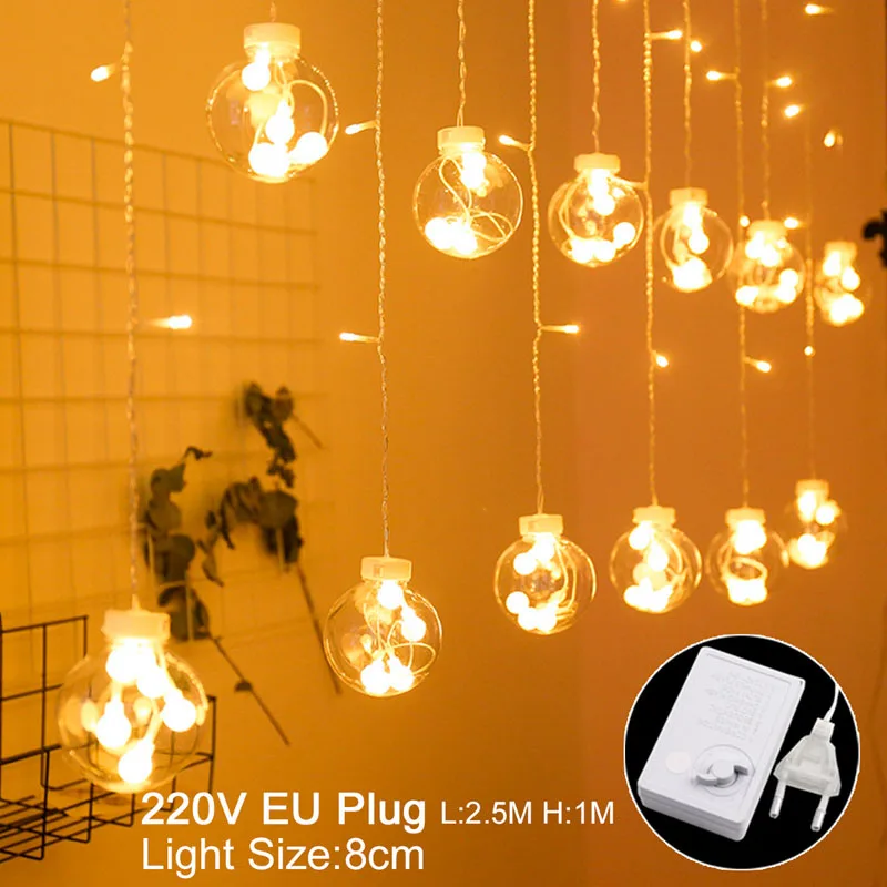 220V EU 4 СВЕТОДИОДНАЯ Гирлянда со звездой лося, рождественские украшения, Рождественское украшение для дома, новогодний декор - Цвет: 220V EU 4