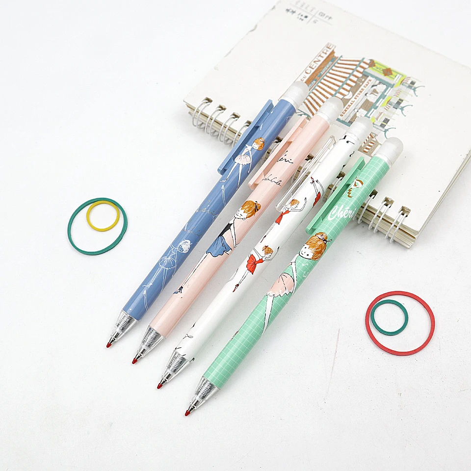 Стираемые гелевая ручка 0 4 мм с черными чернилами маленькая девочка кнопочное