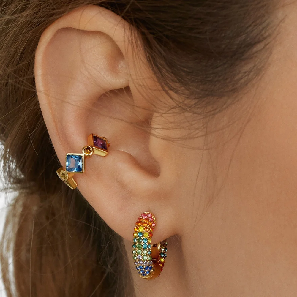 Женские инкрустированные серьги BA Color богемные металлические из цинкового