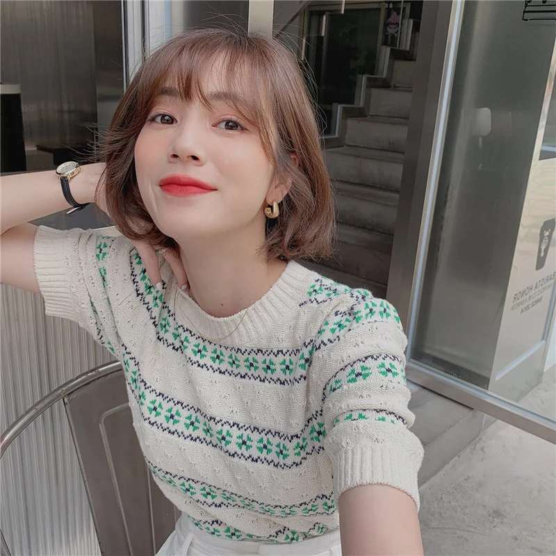 Рекламная акция 2021 женская футболка с коротким рукавом и круглым воротником в