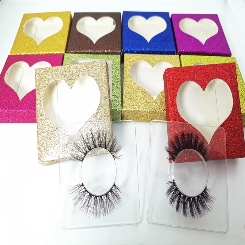 20 компл./лот сердце упаковочная коробка для ресниц пустой ресницы посылка