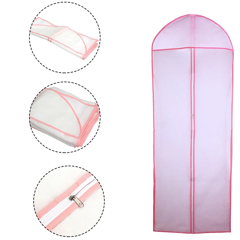 Практичный женский чехол из нетканого материала пылезащитный для свадебного