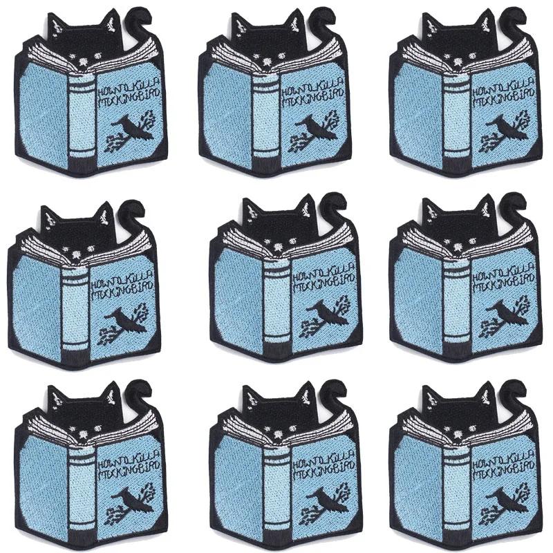 10 шт. Детские нашивки с вышивкой Кот | Дом и сад