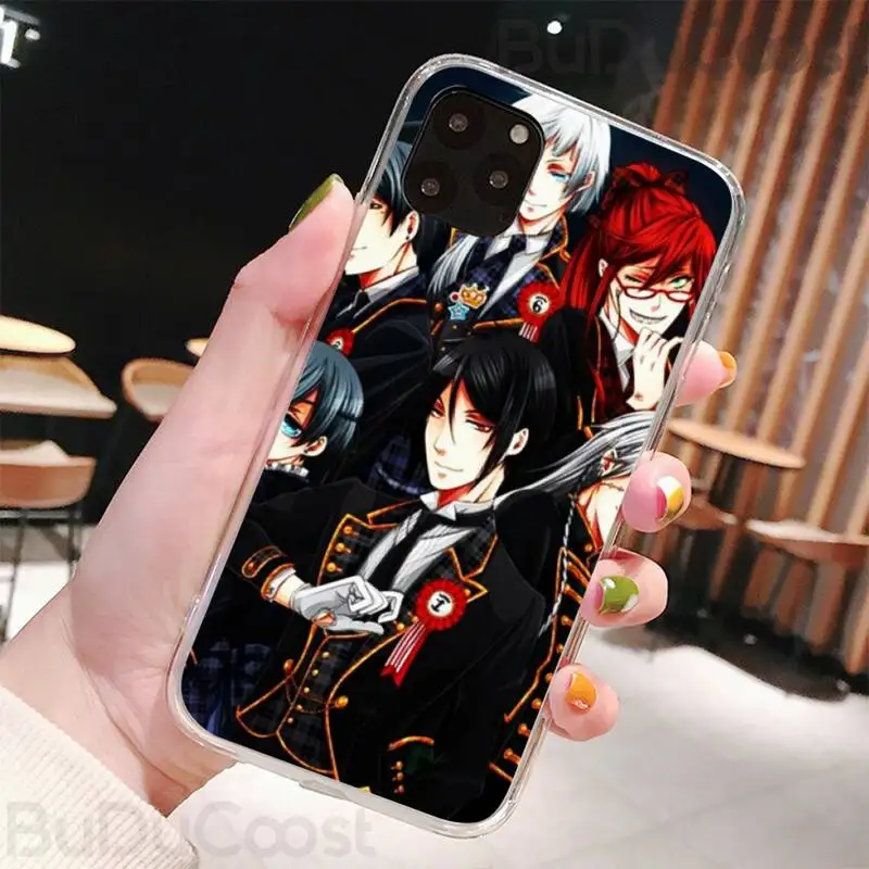 Чехол Hrmes с аниме Черный Батлер для iPhone 7 8 Plus X XS Max XR чехол iphone 5s SE 2020 6 6s 11Pro |