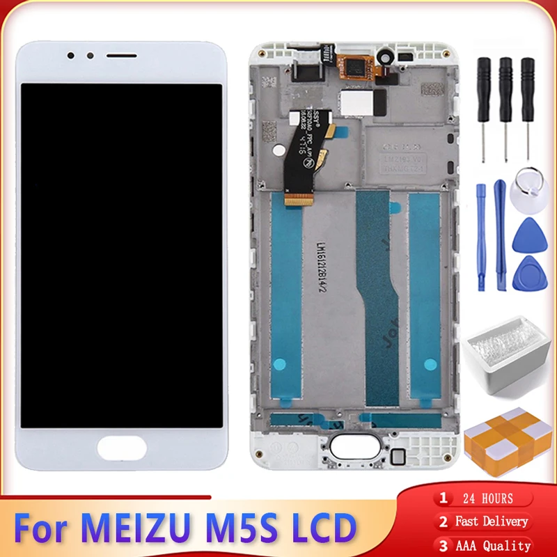 Сенсорный ЖК дисплей с рамкой для Meizu M5S M612H M612M MEILAN 5S|Экраны мобильных телефонов| |