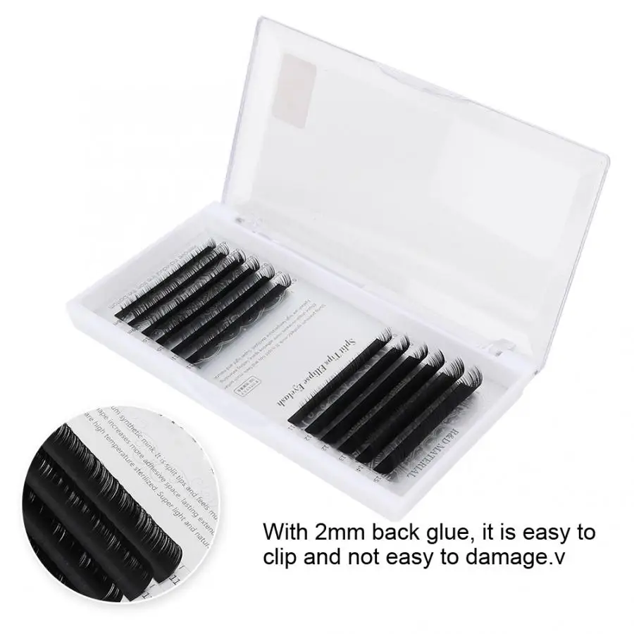 Individual Natural Flat Type Black Fake Extension Beauty Makeup False Eye Lashes Grafting Eyelashes 0.20C/0.20D | Красота и здоровье