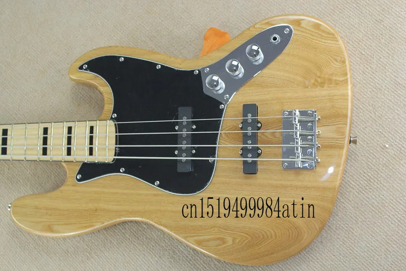 Новое поступление Cuom гитара джаз бас синий 4 кольца натурального дерева