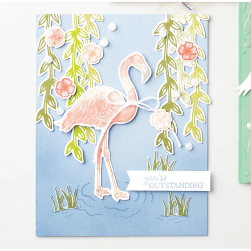 

FLAMINGO Metal Cutting Dies And Stamps Stencils for Making Scrapbooking DIY Album Paper Cards Embossing Dies Cut 2021