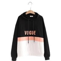 women japan style stripe stitching hit color hoodies sweatshirts 2020 new hooded thin fashion pullover harajuku loose tracksuit