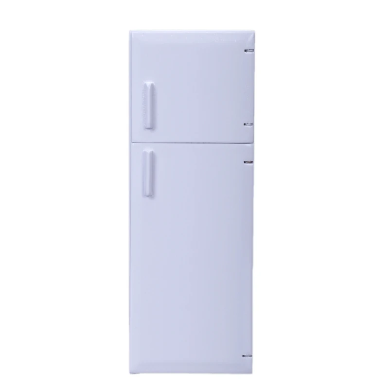 

1Pcs/1:12 Doll House Diy Refrigerator Miniature Doll House White Wood Refrigerator Doll Decoration Toy Children'S Toy Miniature