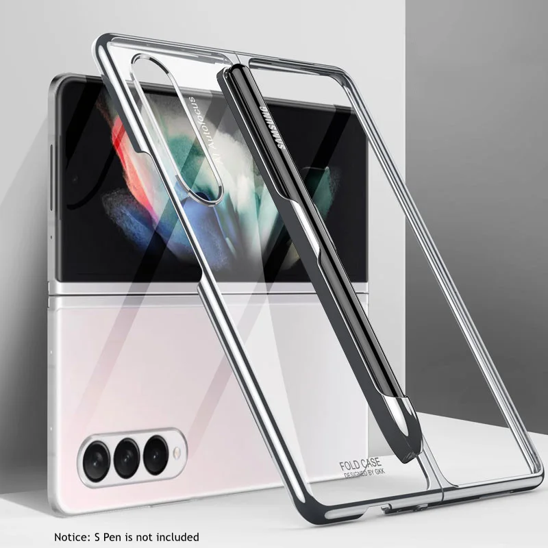 

Чехол с гальваническим покрытием и слотом для ручки для Samsung Galaxy Z Fold 4 3