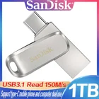 Флеш-накопитель SanDisk SDDDC4 USB 3,1 объемом 1 ТБ, Type C, 128 ГБ, флеш-накопитель 256 ГБ, 32 ГБ, 64 ГБ, металлический флеш-накопитель Type C OTG для телефона, флеш-накопитель на 512 ГБ