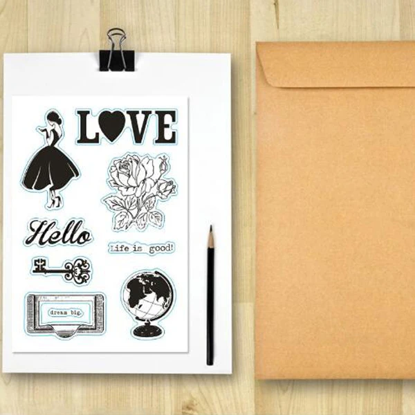 Прозрачный силиконовый штамп/печать для скрапбукинга|Штампики| |