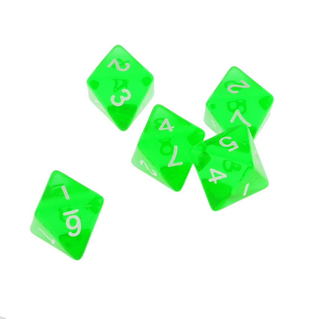 Набор кубиков D8 для D & TRPG 5 шт. двусторонние кубики ролевых игр принадлежности