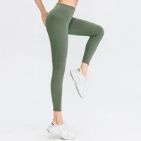 high waist yoga pants for women seamless push up leggings solid color lift hip slim tights quick dry running gym clothing