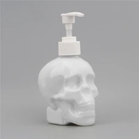 creative skull shape portable hand manual soap dispenser hand sanitizer bottle shampoo liquid soap shower gel plastic bottle