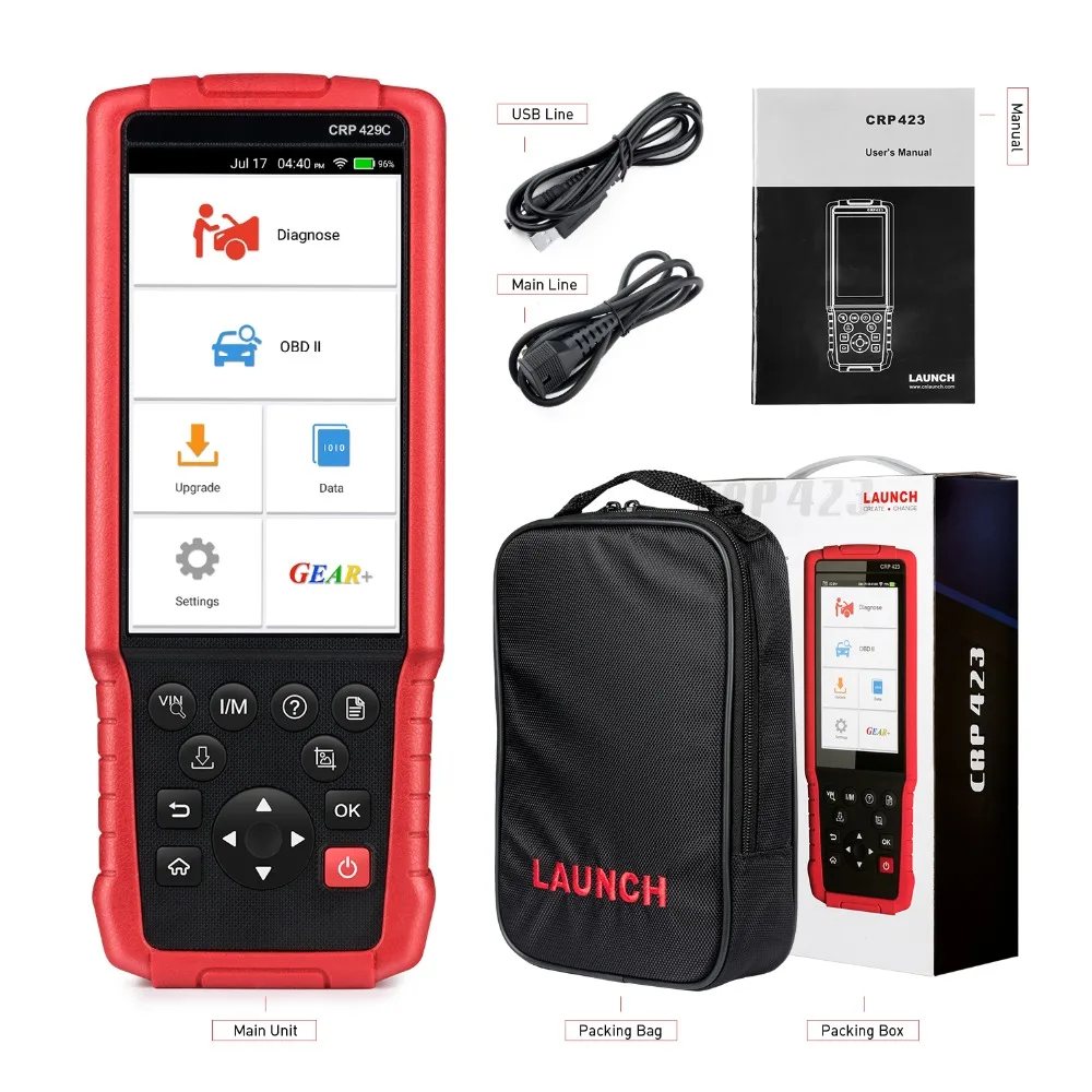 LAUNCH X431 CRP429C OBD2 код ридер Поддержка двигателя/ABS/Подушка безопасности/AT+ 11 сброс услуги CRP 429C Авто диагностический инструмент