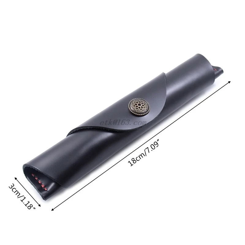 

Vintage Pencil Pen Bag Retro Roll Leather Cosmetic Makeup Brush Pouch Case Holder Stationery Travel Journal