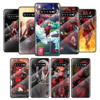marvel deadpool for samsung galaxy s21 ultra plus 5g m51 m31 m21 tempered glass cover shell luxury phone case