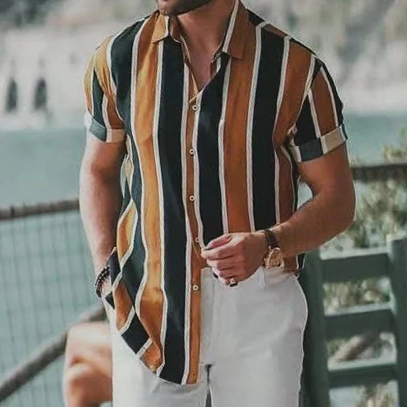 MJARTORIA повседневная мужская рубашка в полоску хлопок дизайнерская брендовая