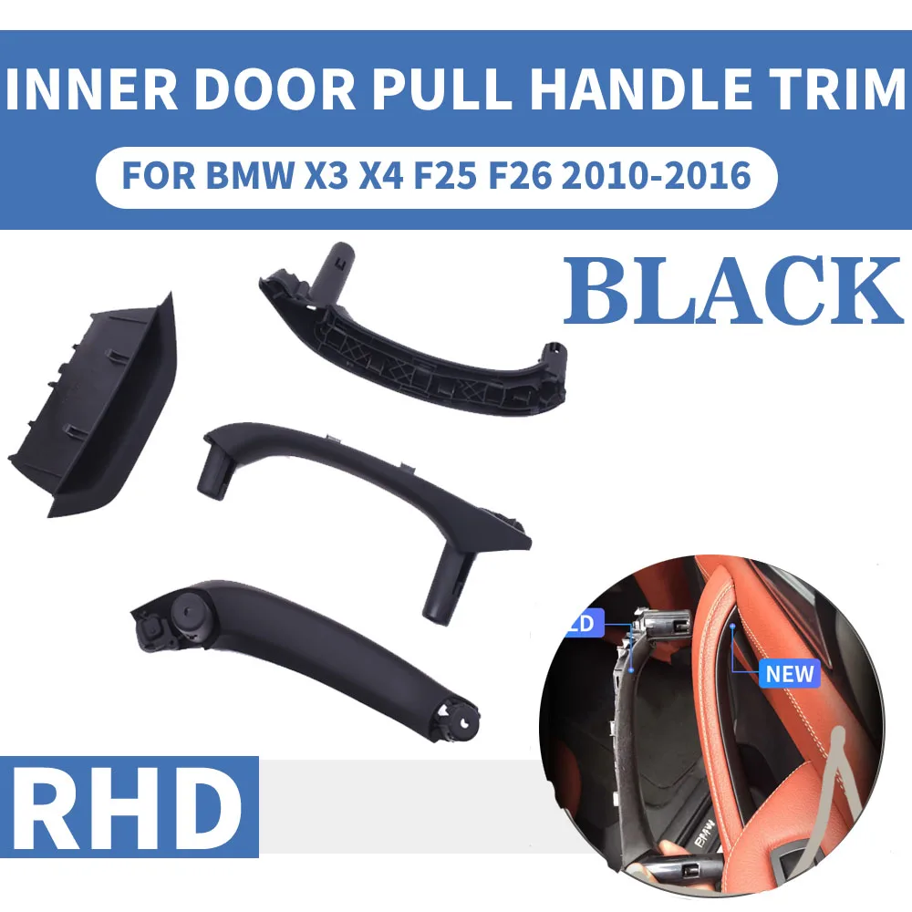 

4 шт., Черная передняя и задняя ручка RHD для BMW X3 X4 F25 F26 10-2016