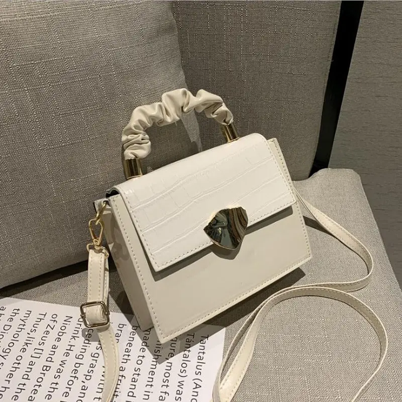 

Fashion Small Handbag Designer PU Leather Shoulder Bags for Women Stone Pattern Crossbody Bags Solid Flap Women Bag