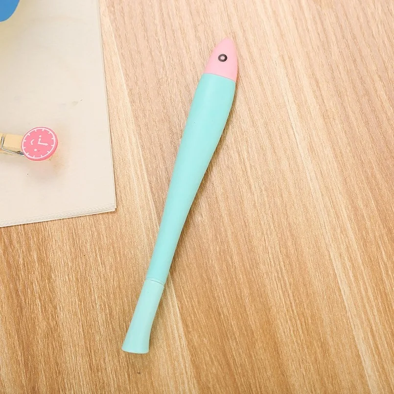 20 PCs Creative Stationery Fish Modeling Gel Pen Cute Cartoon Student Water-Based Paint Pen Cool Office Supplies Signature Pen