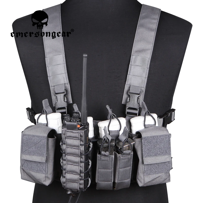

Emersongear D3CR Tactical Chest Rig Mag Magazine Pouch Adjustable For Tactical Vest Plate Carrier Airsoft Hunting CS Game